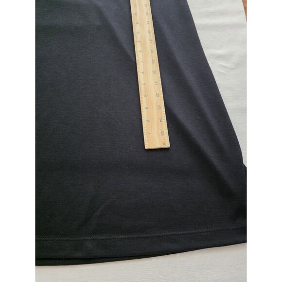 Susan Graver Style XL Black Dress SS NEW Removable Shoulder Pads Liquid Knit USA - Picture 6 of 11